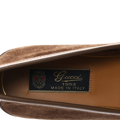 Gucci Corduroy Womens 1953 Horsebit Loafers 37 Velvety Camel 8 of 9
