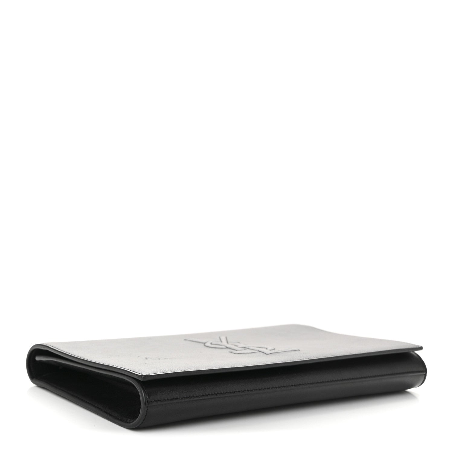 Saint Laurent Calfskin Monogram Large Belle De Jour Clutch Black 4 of 9