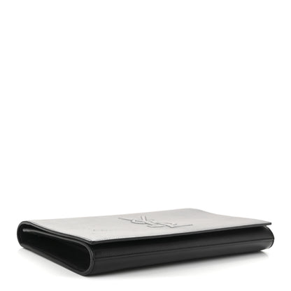 Saint Laurent Calfskin Monogram Large Belle De Jour Clutch Black 4 of 9