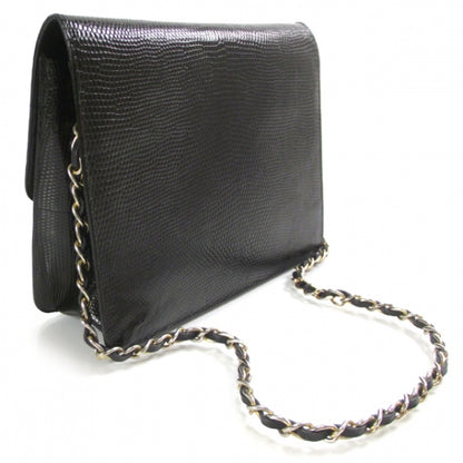 Chanel Lizard Evening Bag Black 3 of 12