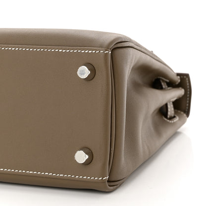 Hermes Swift Kelly Retourne 25 Etoupe 10 of 12