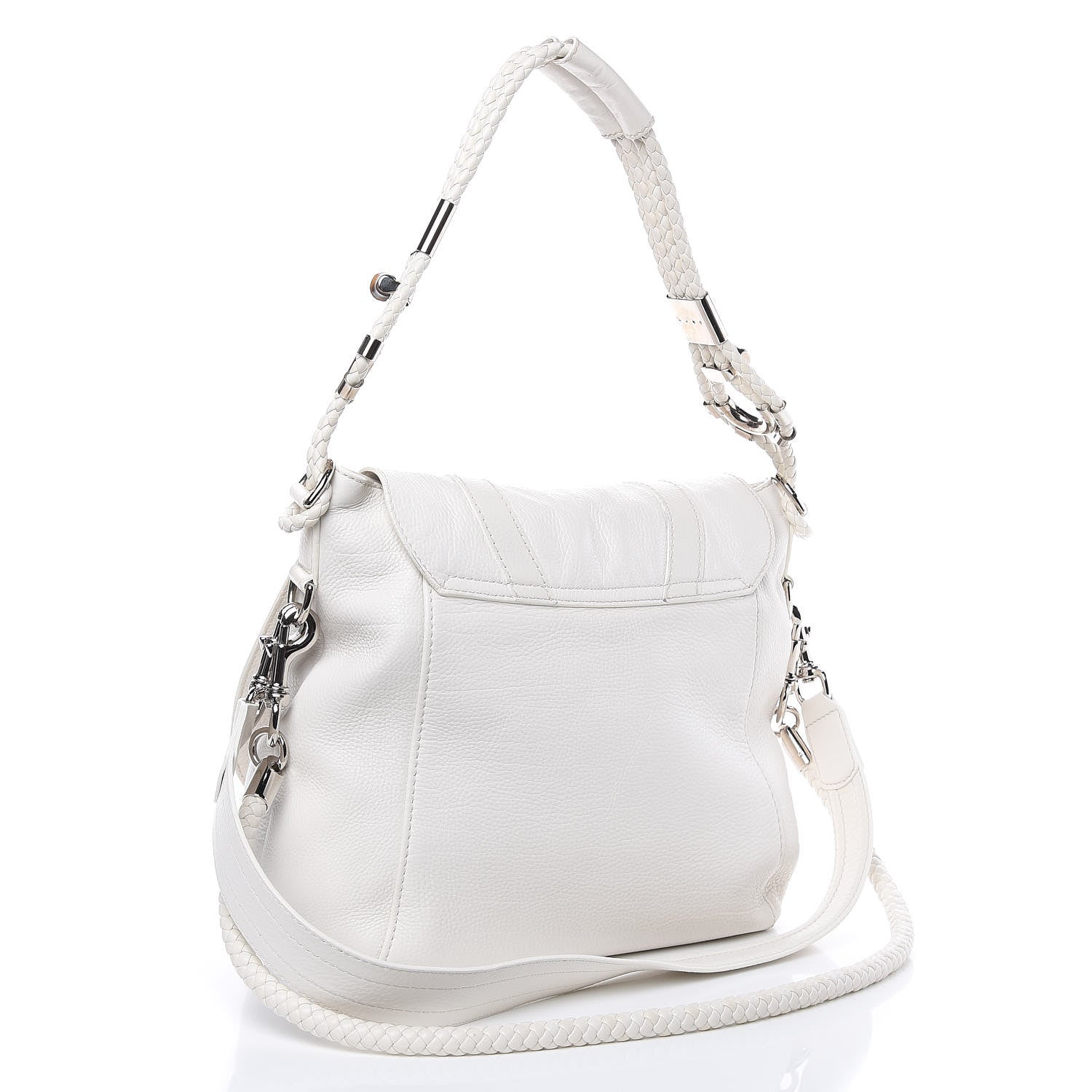 Gucci Calfskin Techno Horsebit Large Flap White 3 of 12