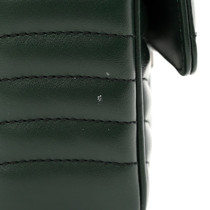 Prada Soft Calfskin Impunture Diagramme Medium Chain Flap Shoulder Bag Smeraldo 11 of 12