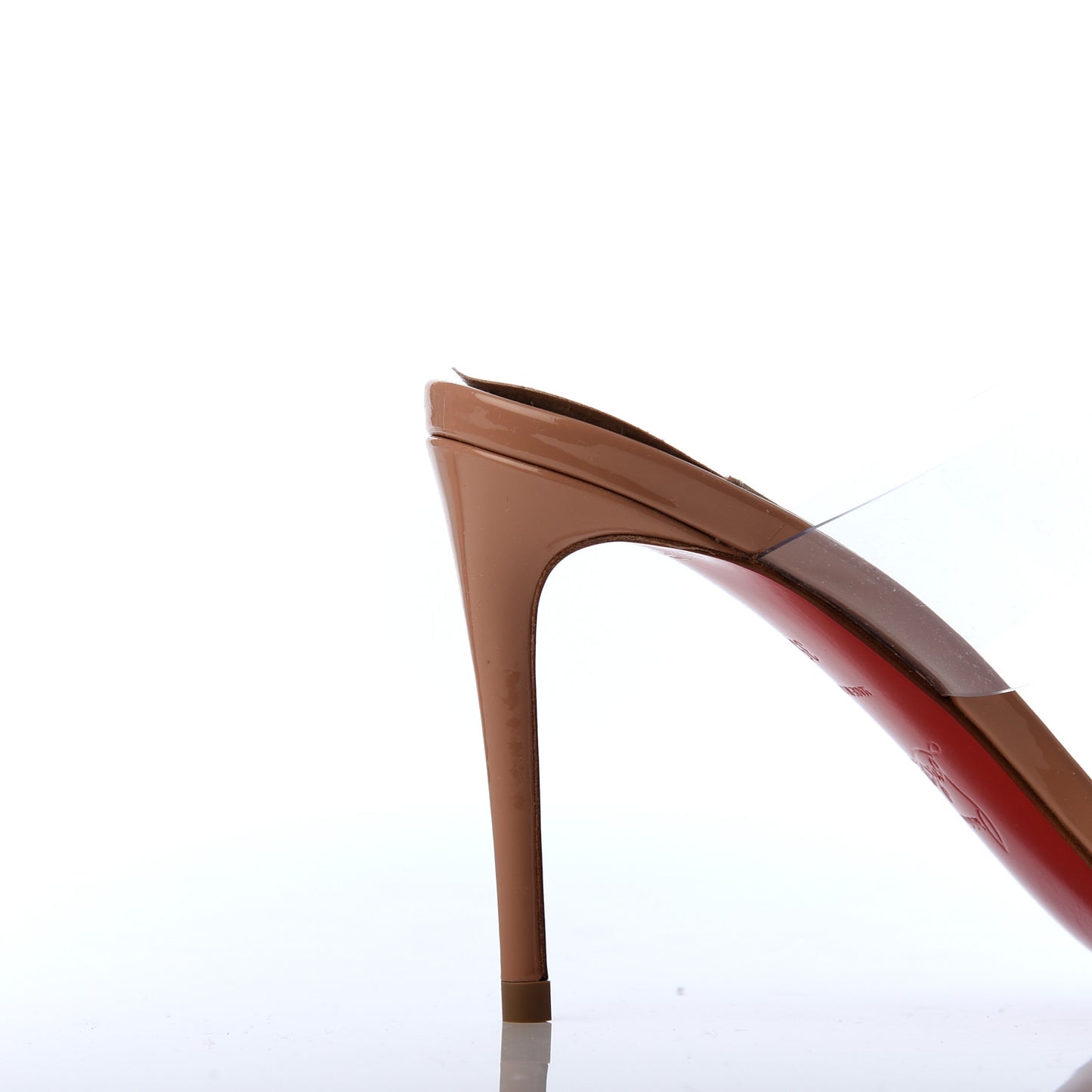 Patent PVC Just Nothing 85 Slide Sandals 35 Nude