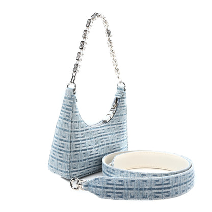 Givenchy Denim Mini Moon Cut Out Shoulder Bag Light Blue 2 of 9