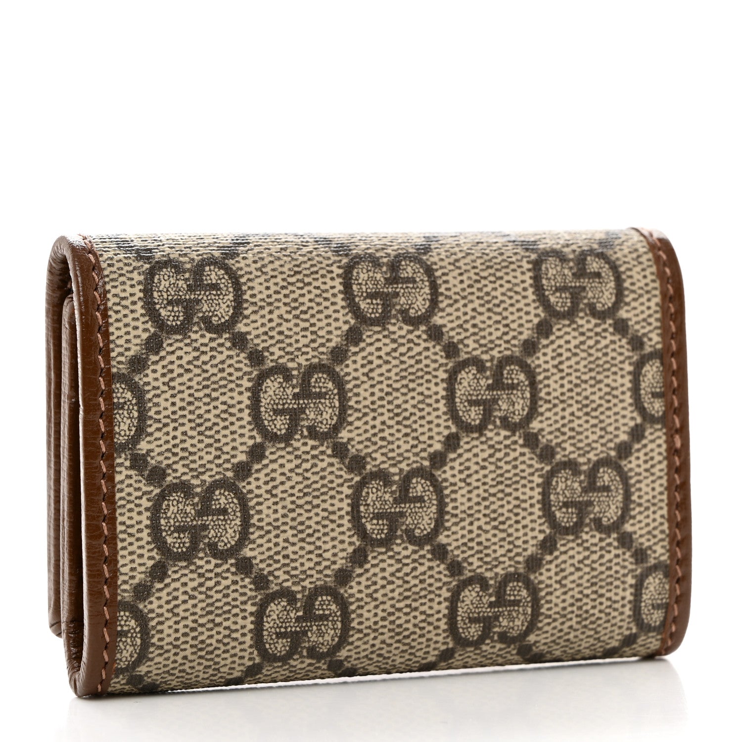 Gucci GG Supreme Monogram Horsebit 1955 6 Key Holder Case Beige Ebony Brown Sugar 3 of 8