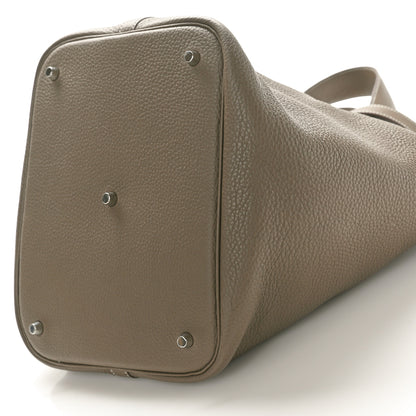 Hermes Taurillon Clemence Picotin Lock 26 GM Etoupe 9 of 9