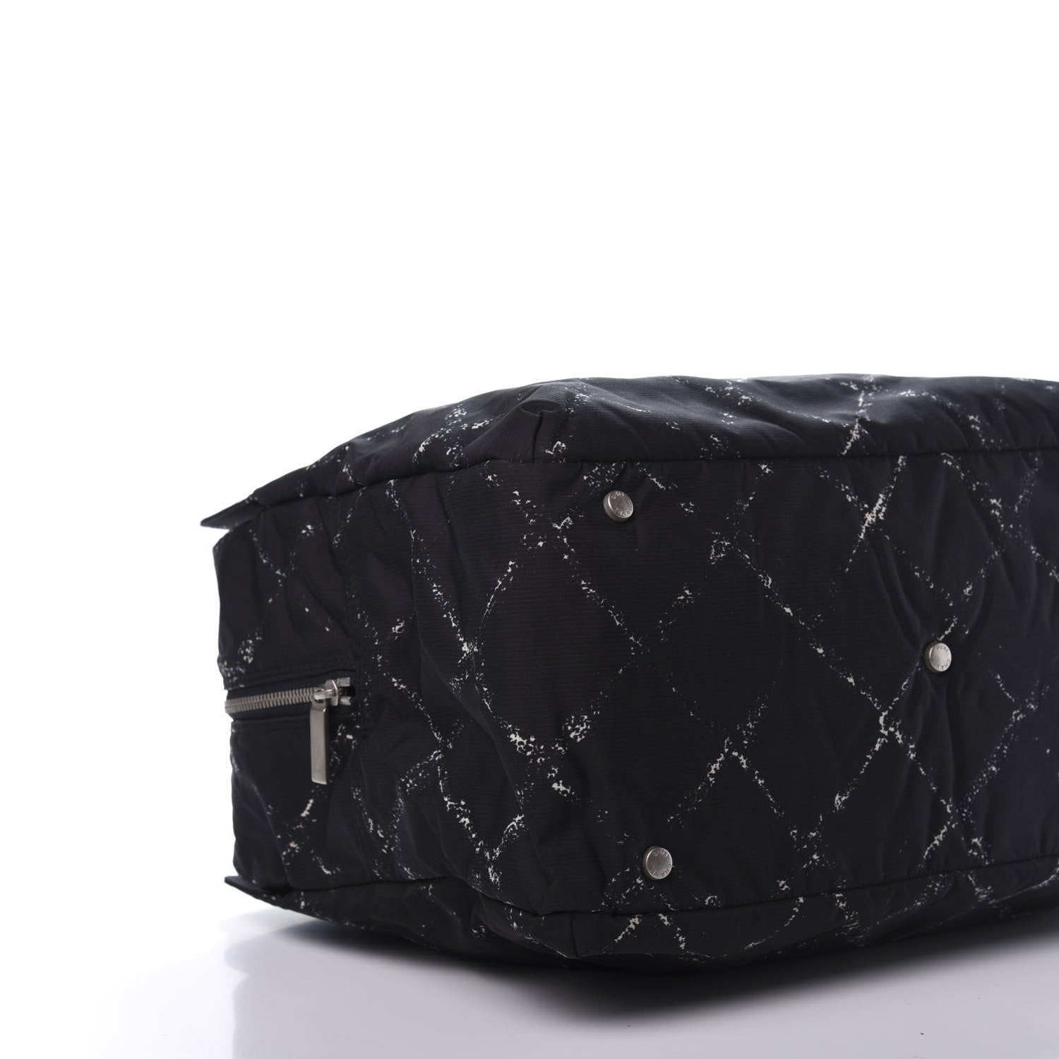 Chanel Nylon Travel Duffel Bag Black 6 of 11