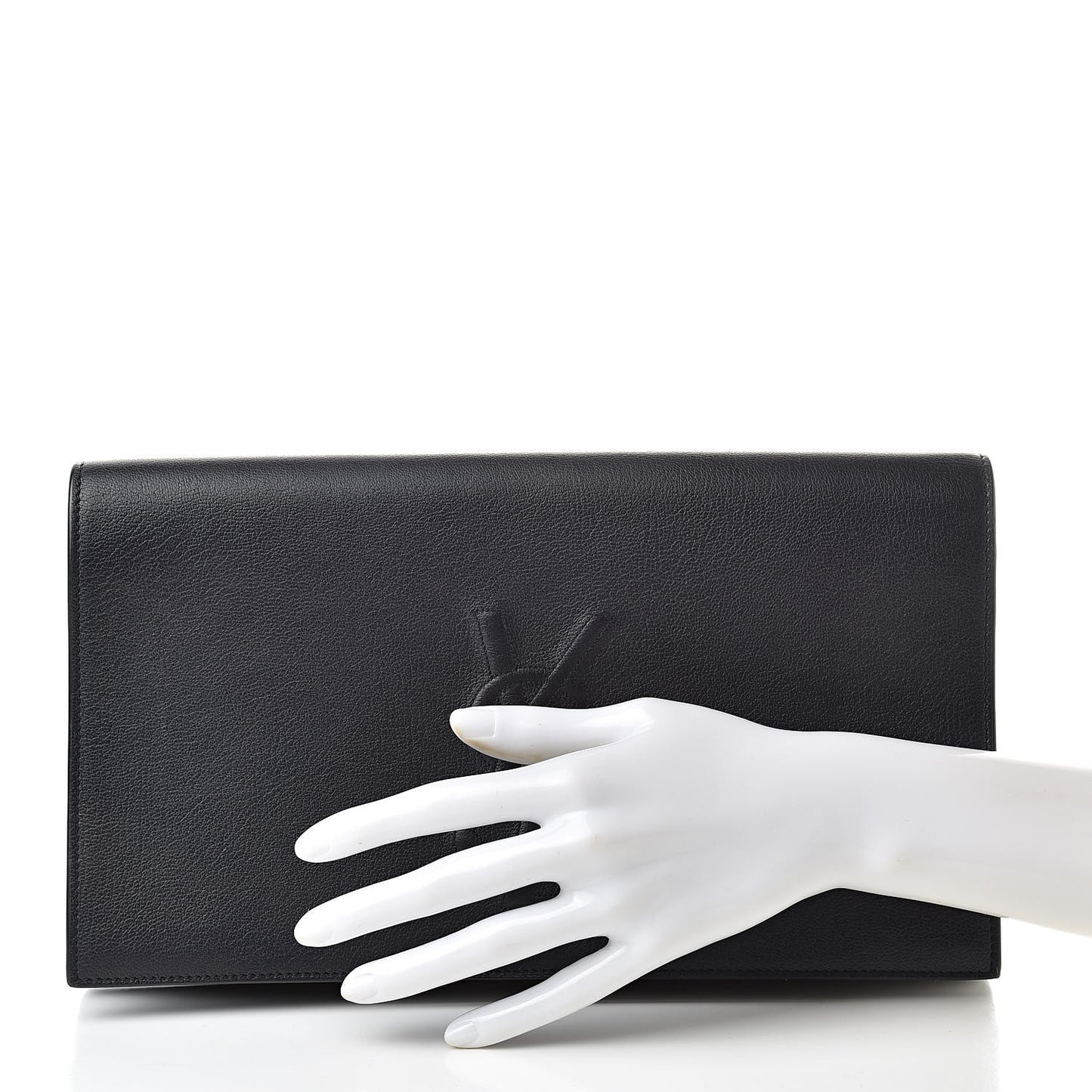 Calfskin Monogram Large Belle De Jour Clutch Navy