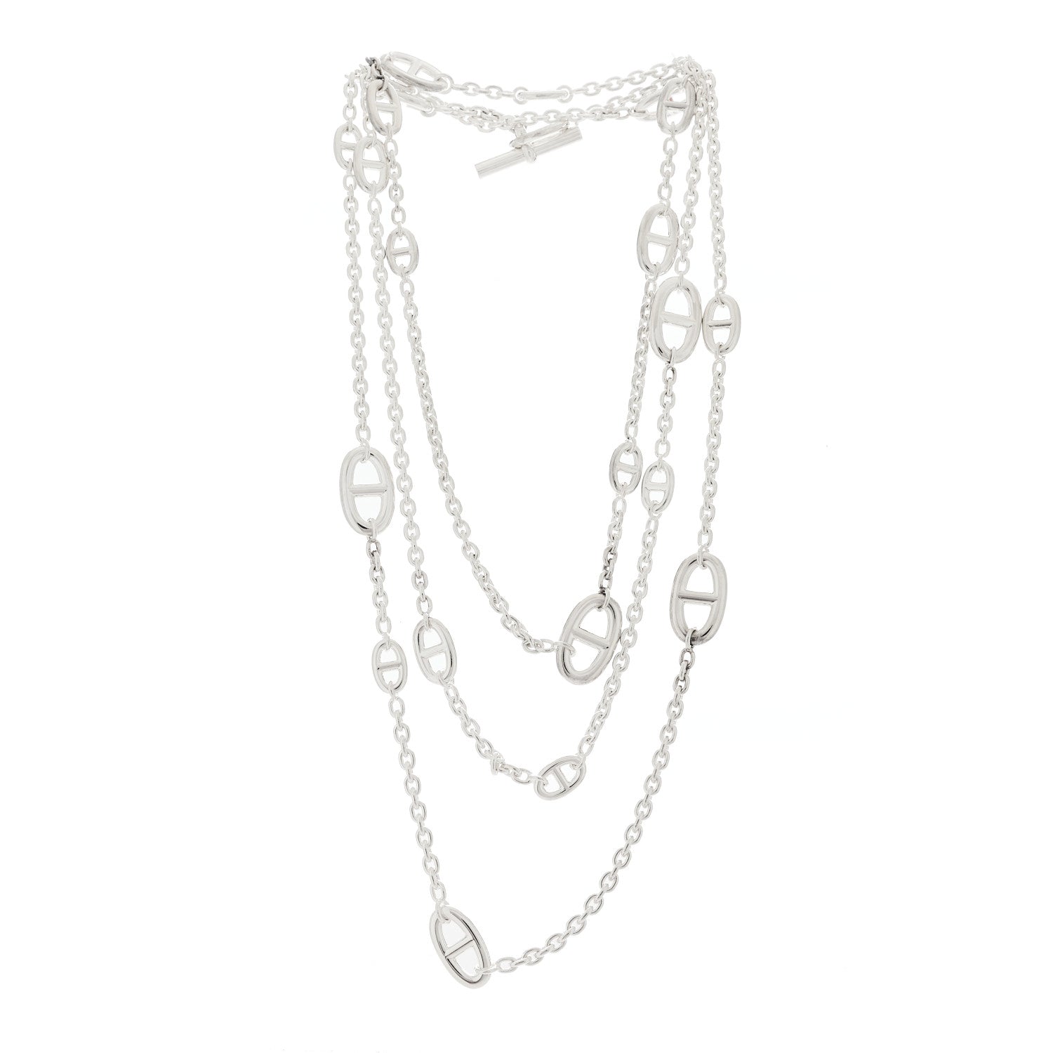 Hermes Sterling Silver Farandole Necklace 160 3 of 6