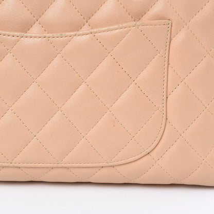 Chanel Calfskin Quilted Large Cambon Bowler Beige Black 15 of 16