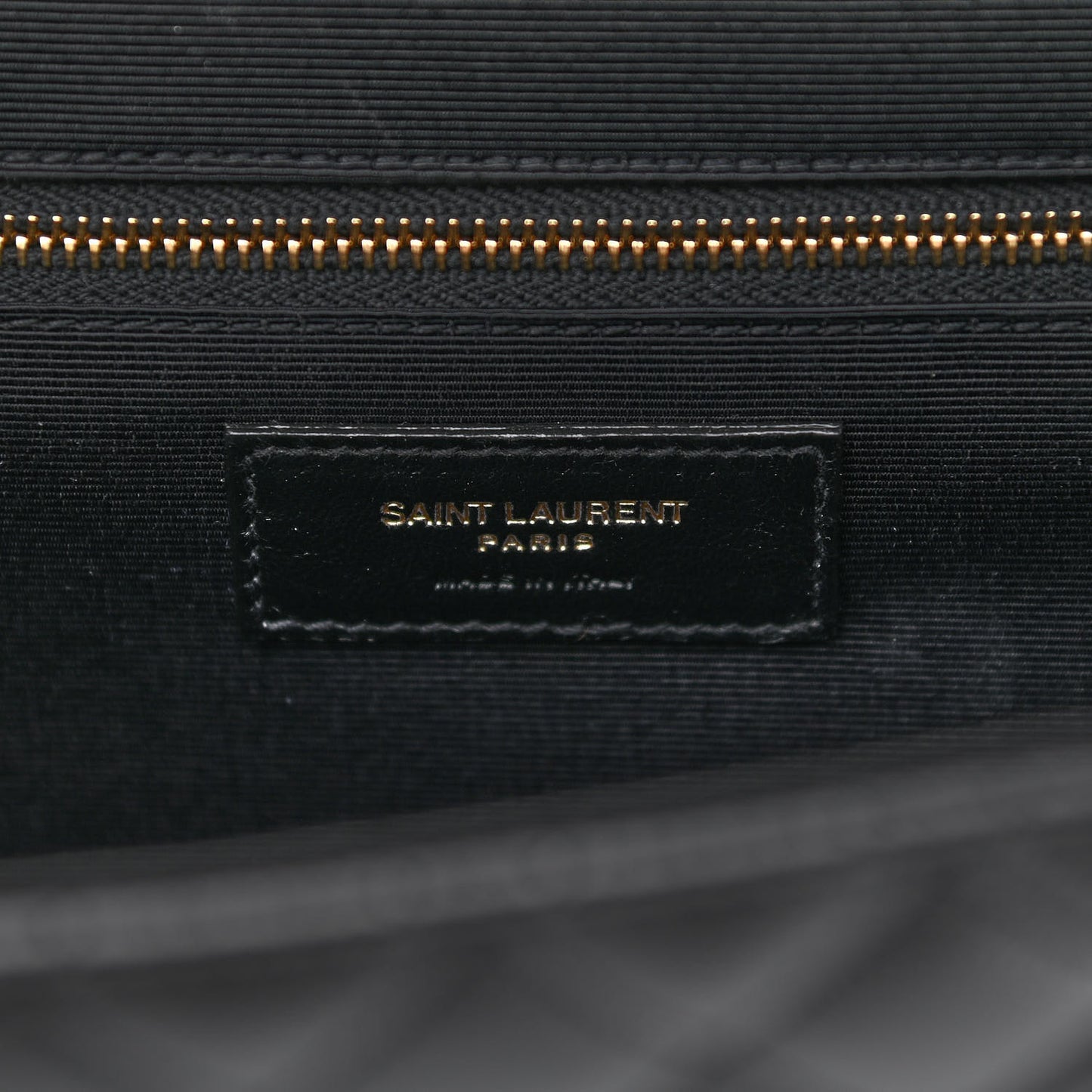 Grain De Poudre Textured Mixed Matelasse Large Triquilt Monogram Satchel Black