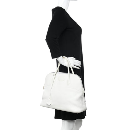 Hermes Taurillon Clemence Bolide 35 White 2 of 16