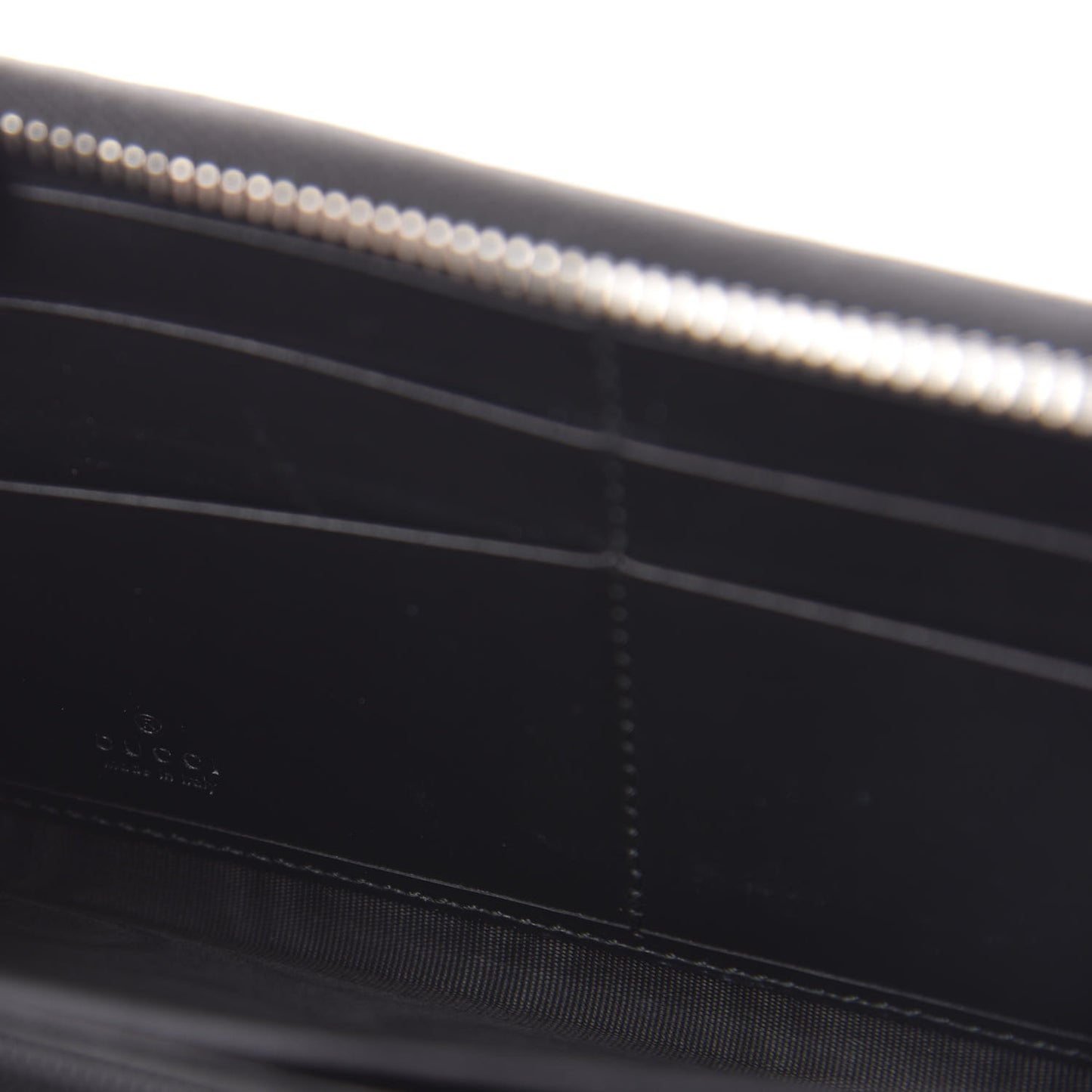 Guccissima Web Zip Around Wallet Black