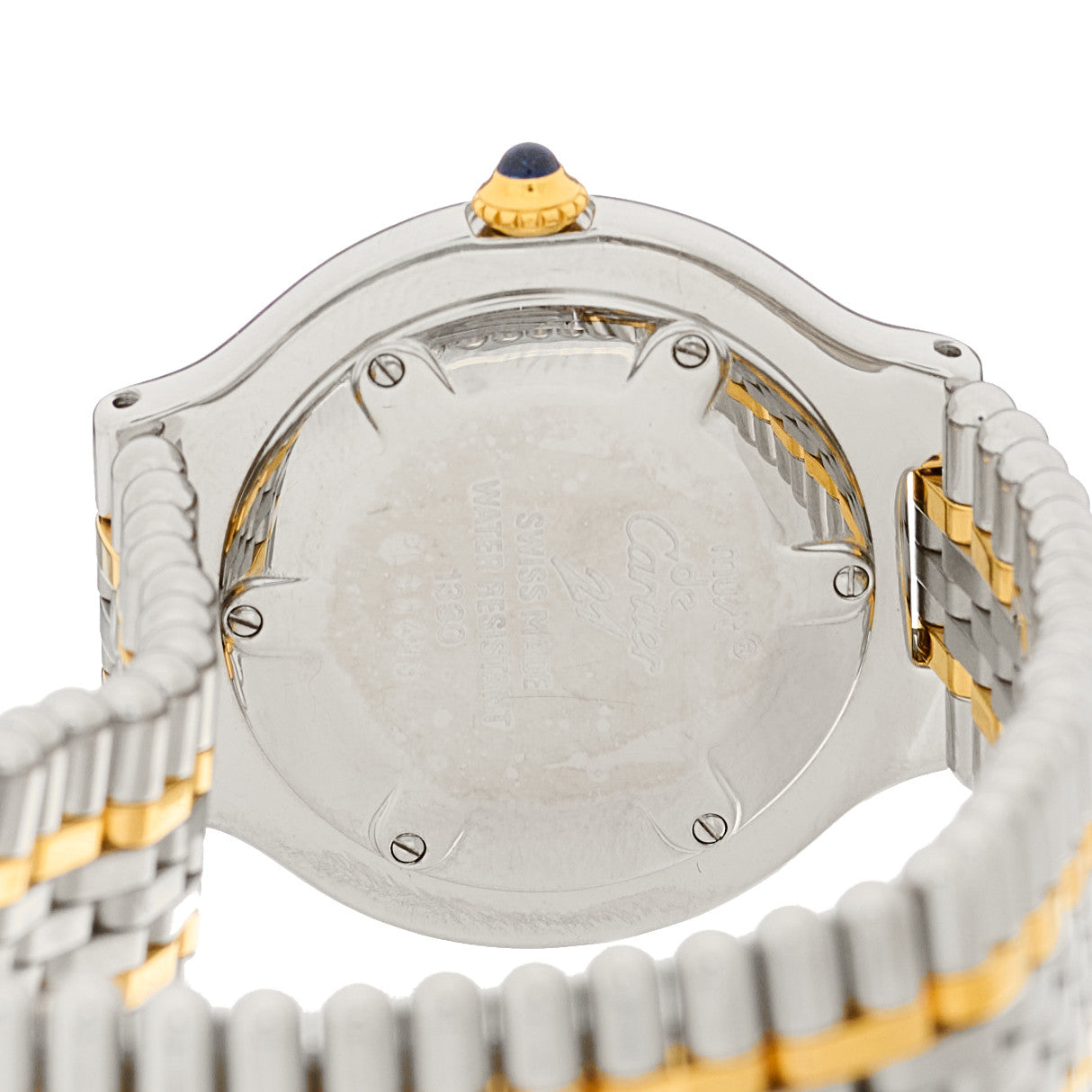 Stainless Steel 18K Yellow Gold 31mm Must De 21 Bullet Link Quartz Watch