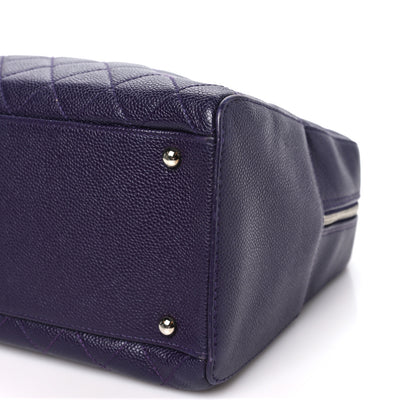 Chanel Caviar Quilted Bowler Dark Purple 10 of 11