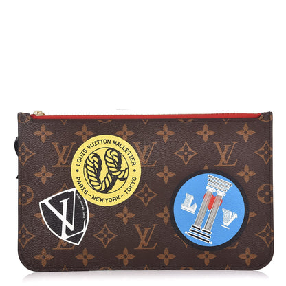 Louis Vuitton Monogram World Tour Neverfull MM GM Pochette 1 of 9