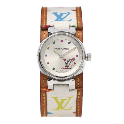 Louis Vuitton Stainless Steel Monogram Multicolor 28mm Tambour Murakami Quartz Watch 1 of 5