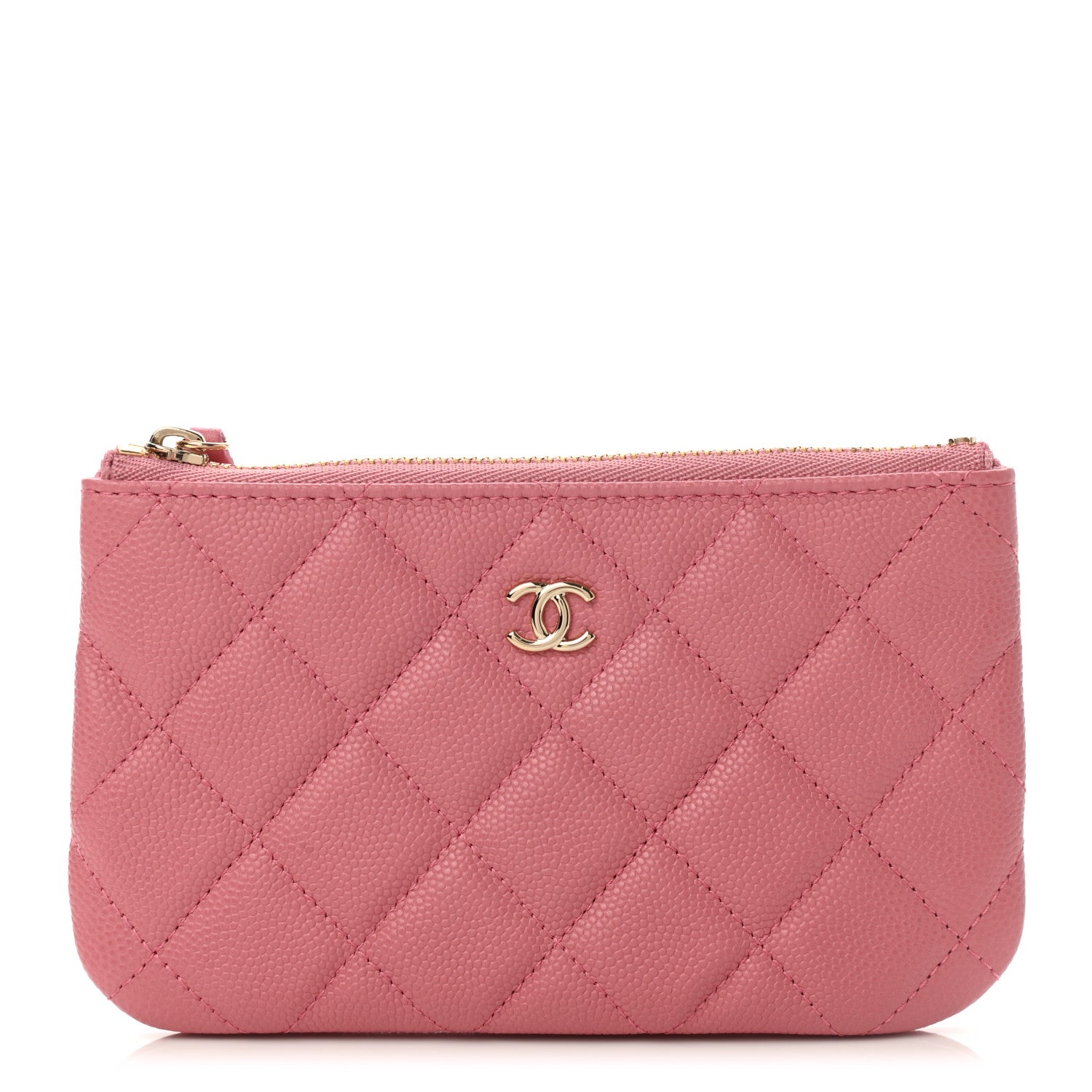 Chanel Caviar Quilted Small Cosmetic Case Dark Pink 1 of 8