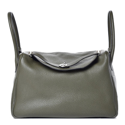 Hermes Taurillon Clemence Lindy 34 Vert Bronze 1 of 12