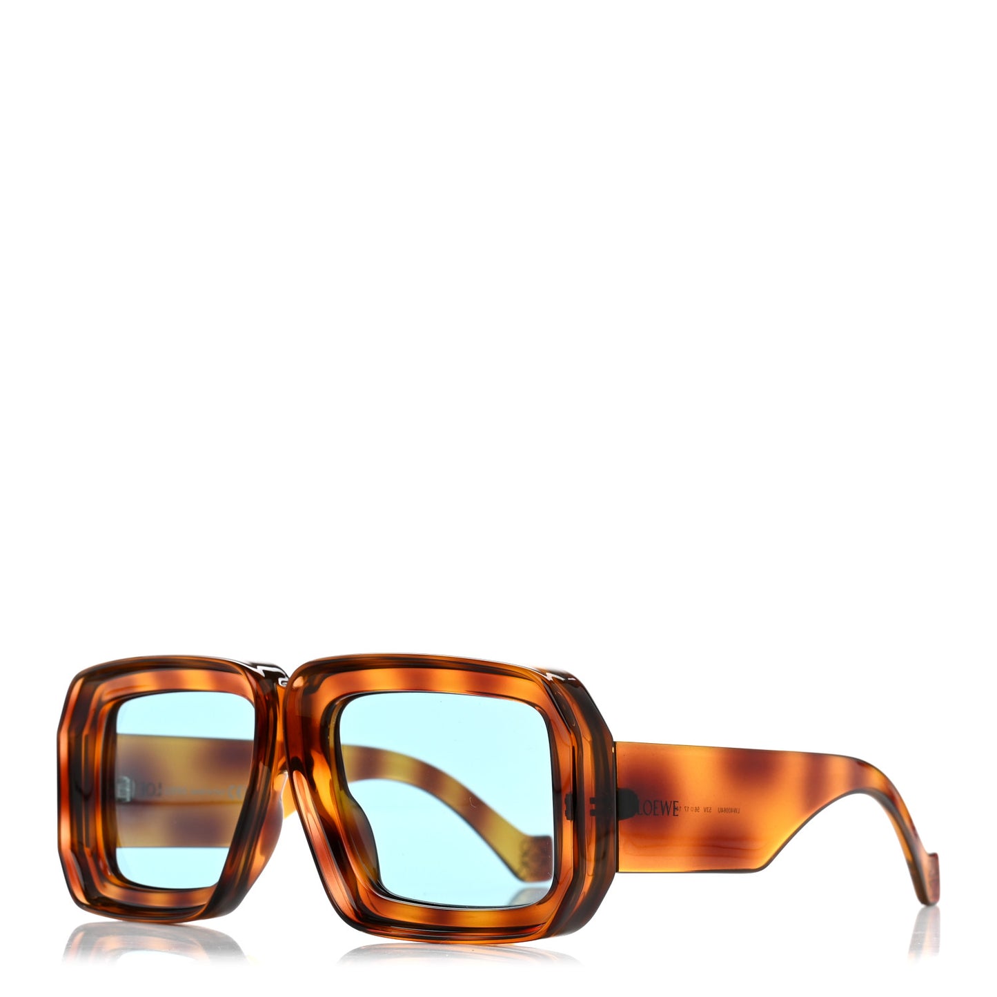 Acetate Paula's Ibiza Dive In Mask Sunglasses LW40064U Light Havana
