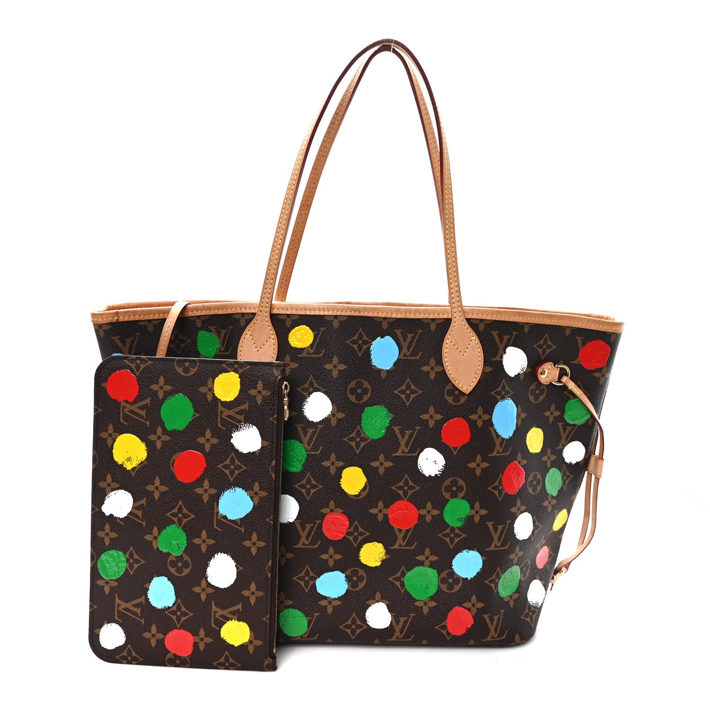 LV X YK Monogram Dots Neverfull MM