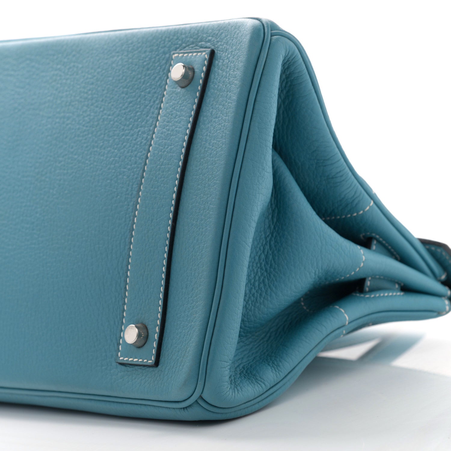 Hermes Taurillon Clemence JPG Birkin 42 Blue Jean 10 of 13