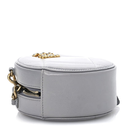 Chanel Lambskin Quilted Chanel 19 Round Clutch With Chain Grey 4 of 10