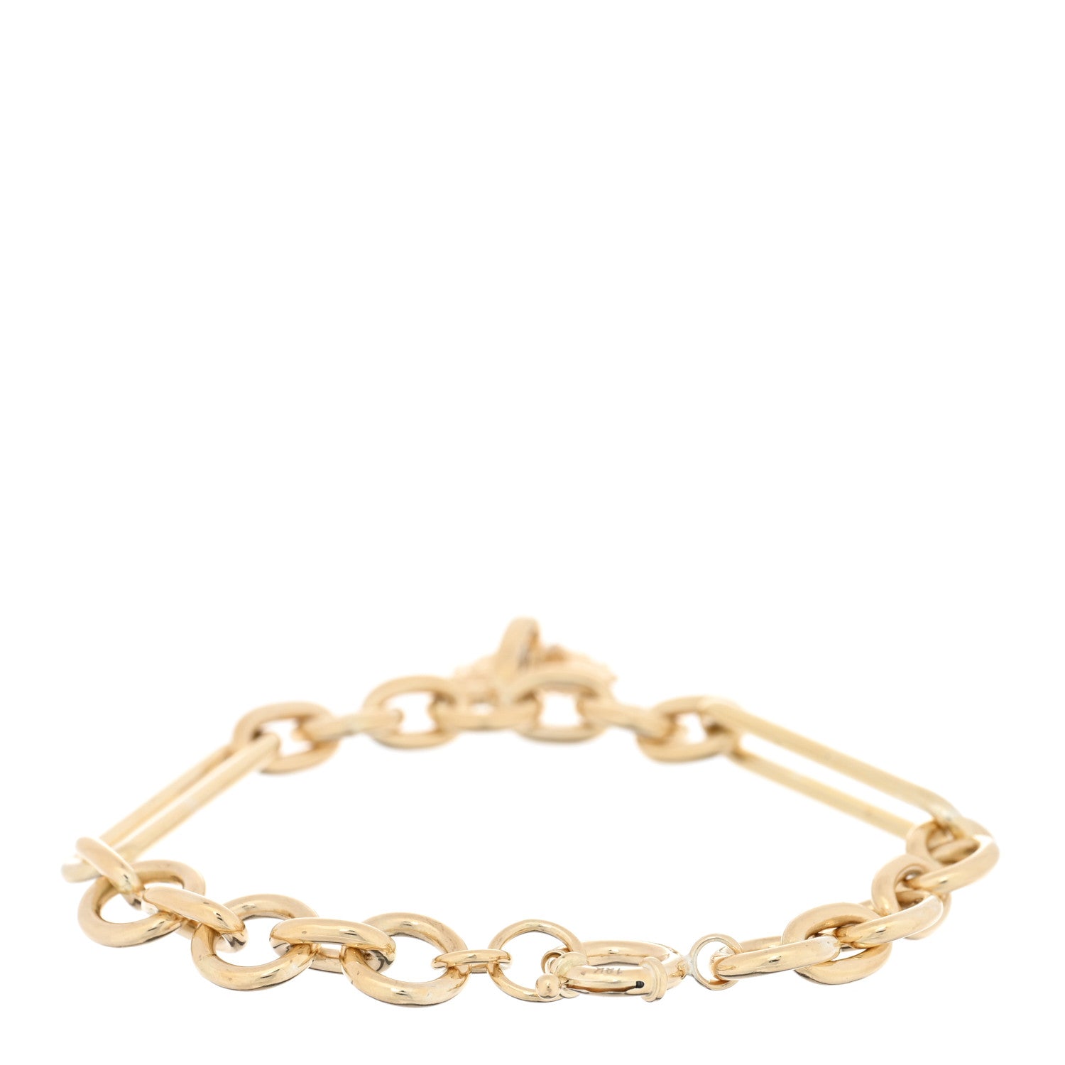 Foundrae 18K Yellow Gold Diamond Pave Star Heart Miniature Medallion Medium Mixed Midsize Clip Bracelet 2 of 3