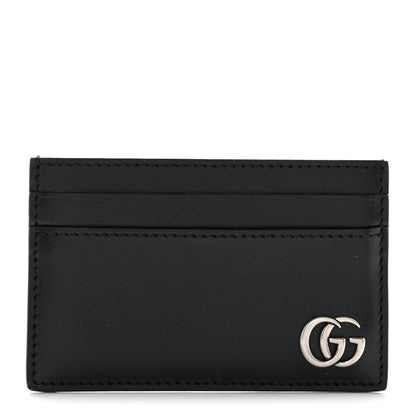 Gucci Smooth Calfskin GG Marmont Card Holder Black 1 of 7