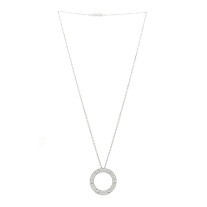 Cartier 18K White Gold Diamond LOVE Paved Necklace 3 of 6