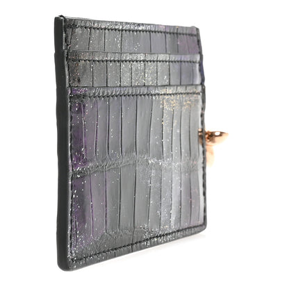 Louis Vuitton Alligator Double Card Holder Black 3 of 7