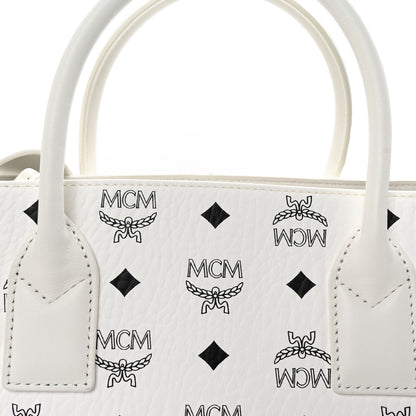 MCM Visetos Large Munchen Tote White 7 of 10