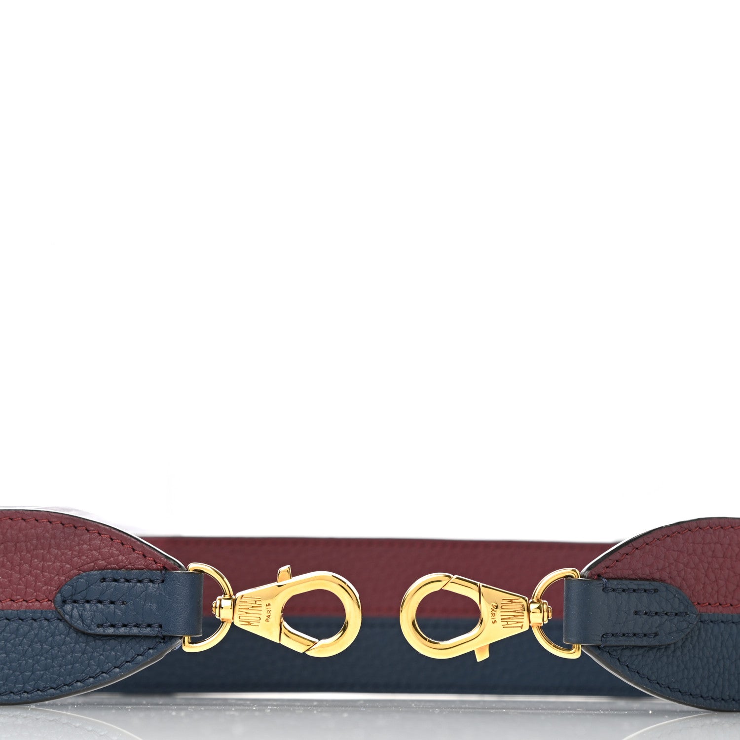 Moynat Taurillon Blush Across Strap Bordeaux Ocean 3 of 5