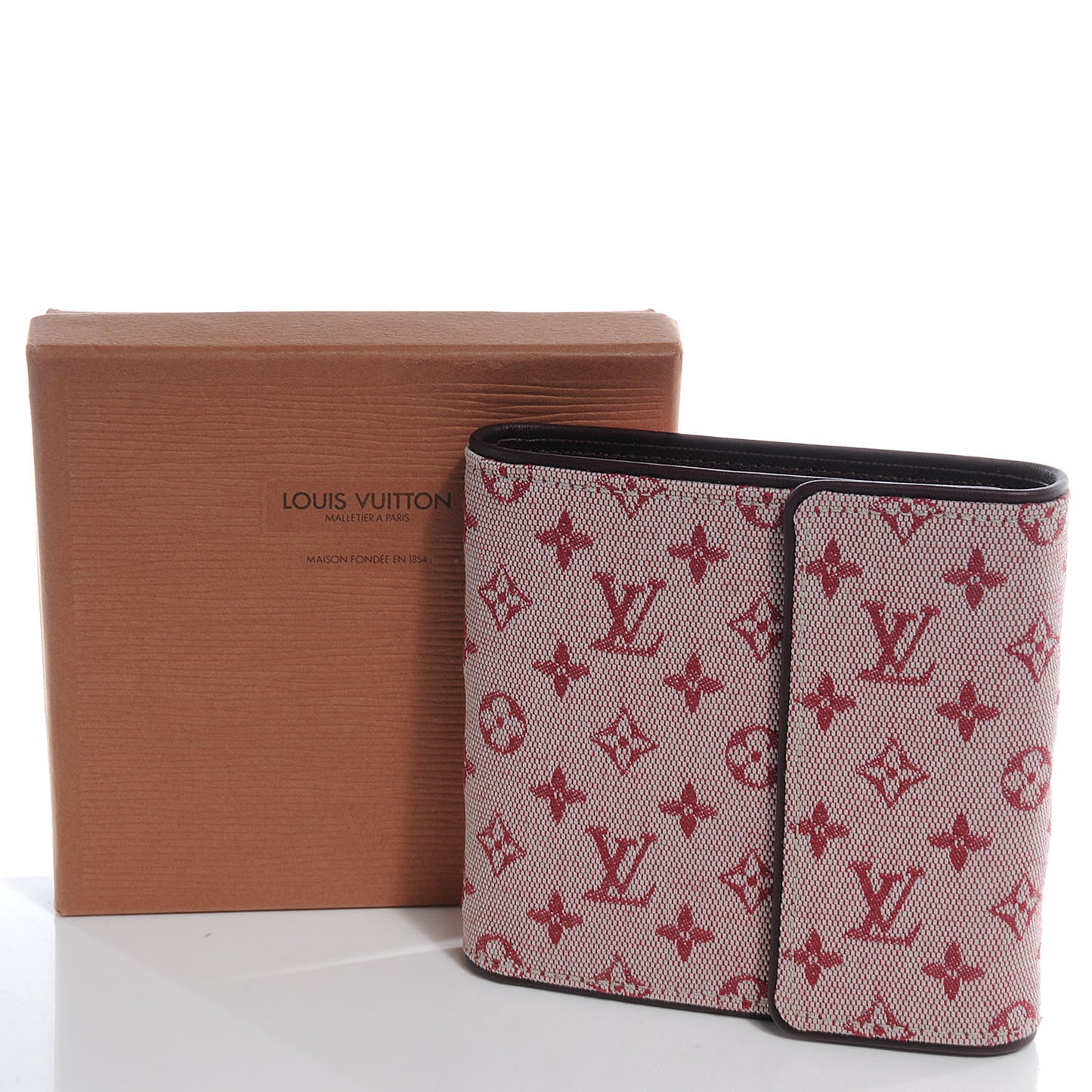 Mini Monogram Compact Wallet Cherry