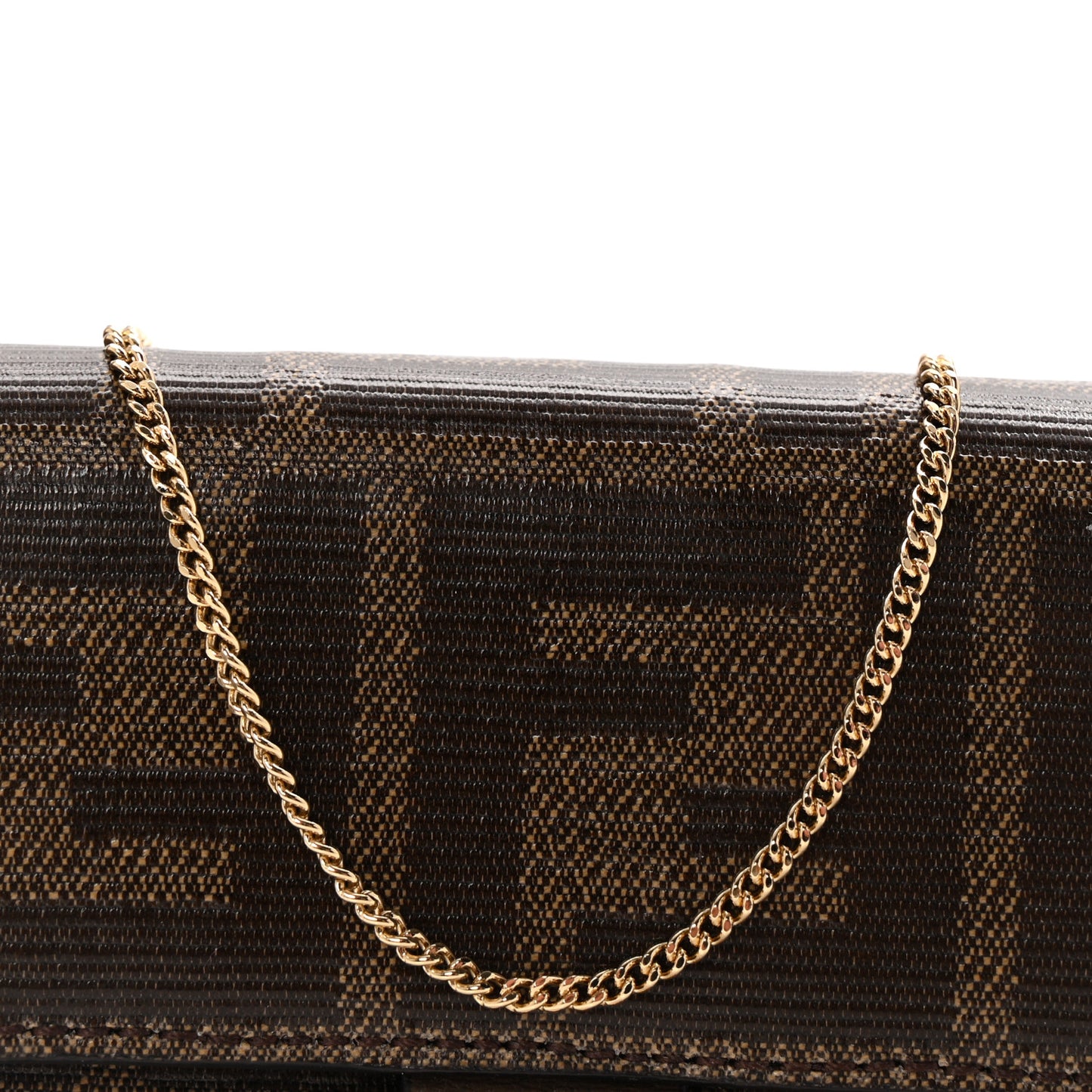 Glazed Fabric FF 1974 Nano Baguette Charm Mogano Panna