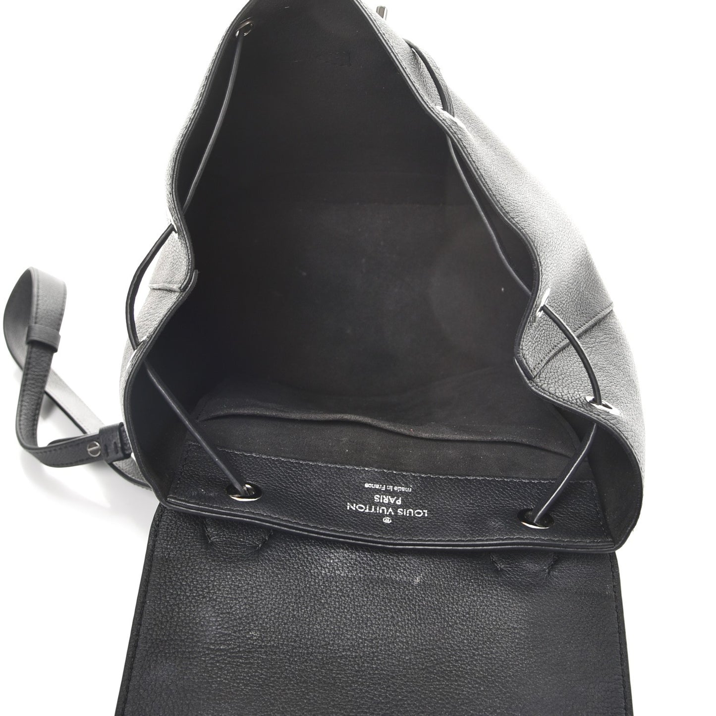 Calfskin Lockme Backpack Black
