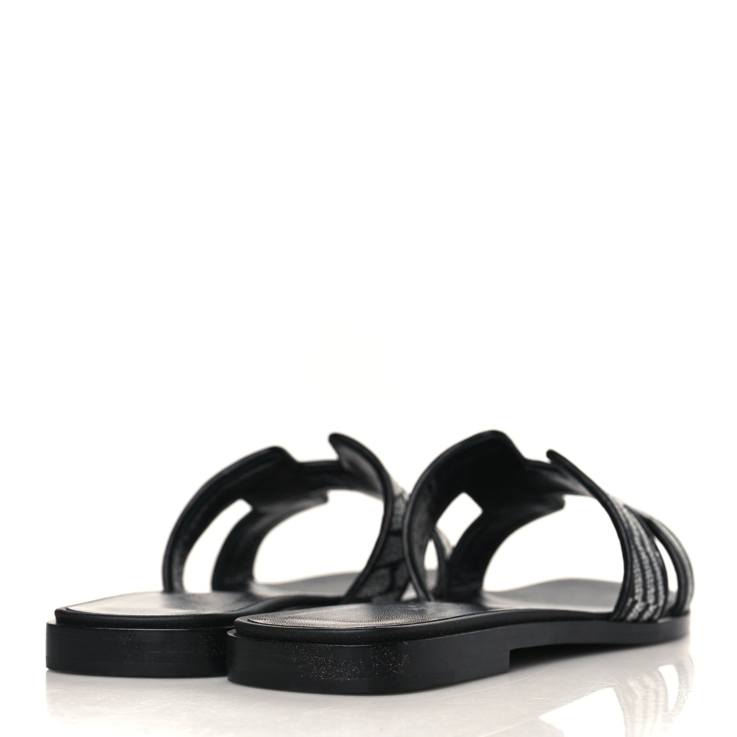 Calfskin Brode Oran Sandals 36.5 Black Argent