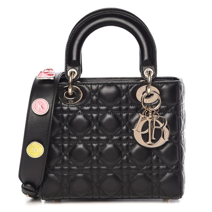 Christian Dior Lambskin Cannage Small Lucky Badges My Lady Dior Black 1 of 13