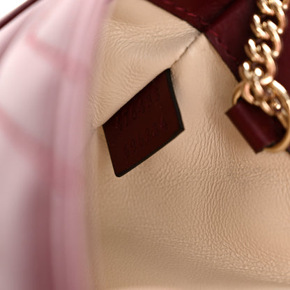 Gucci Calfskin Matelasse Super Mini GG Marmont Shoulder Bag Rosso Ancora 7 of 12