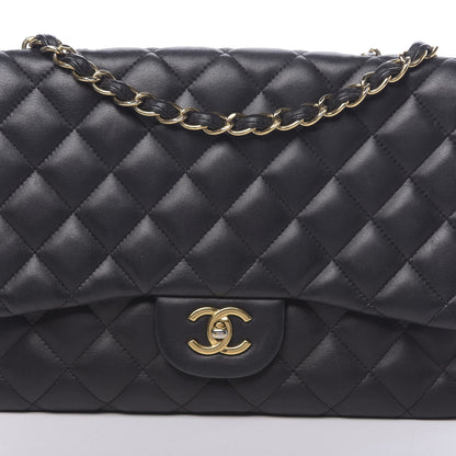 Chanel Lambskin Quilted Jumbo Single Flap Black 9 of 11