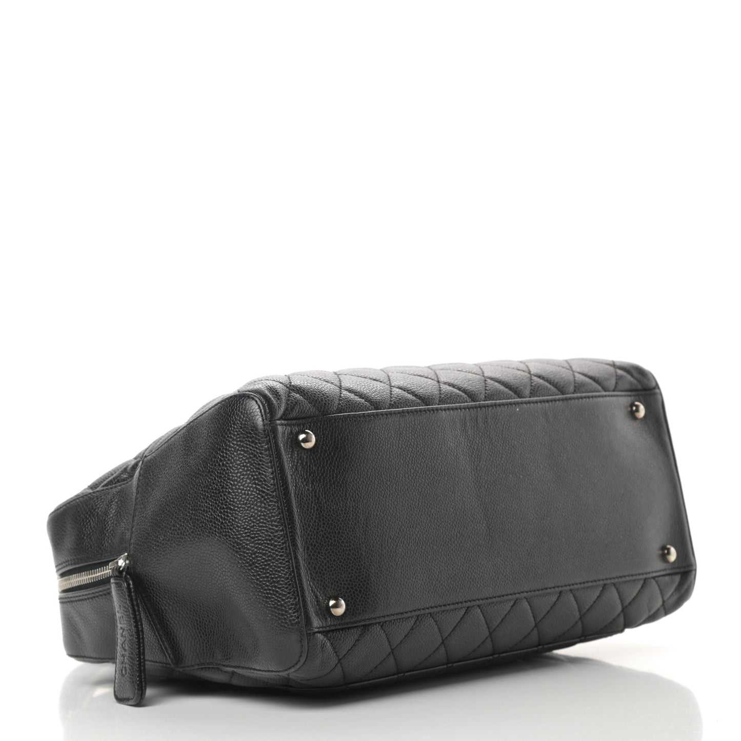 Caviar Quilted Bowler Black