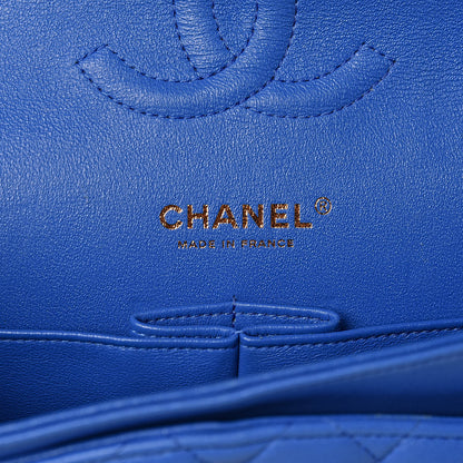 Chanel Lambskin Quilted Medium Double Flap Blue 8 of 18