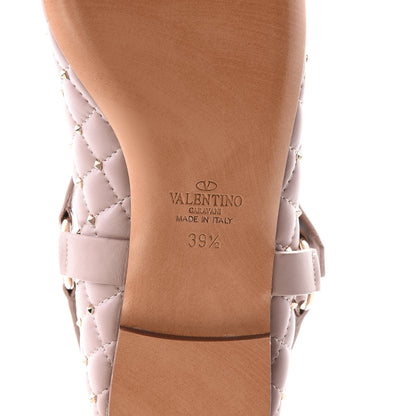 Valentino Garavani Lambskin Rockstud Spike Captoe Ballerina Flats 39.5 Poudre Gold 6 of 13