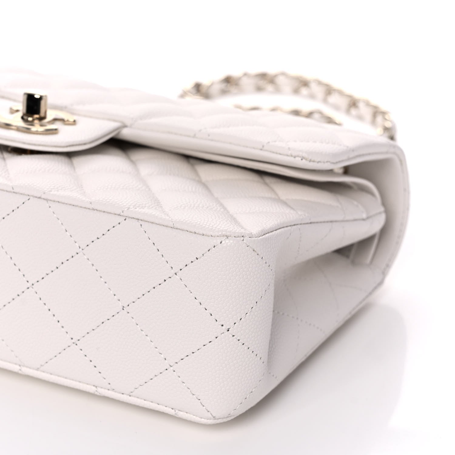 Chanel Caviar Quilted Small Double Flap White 9 of 11