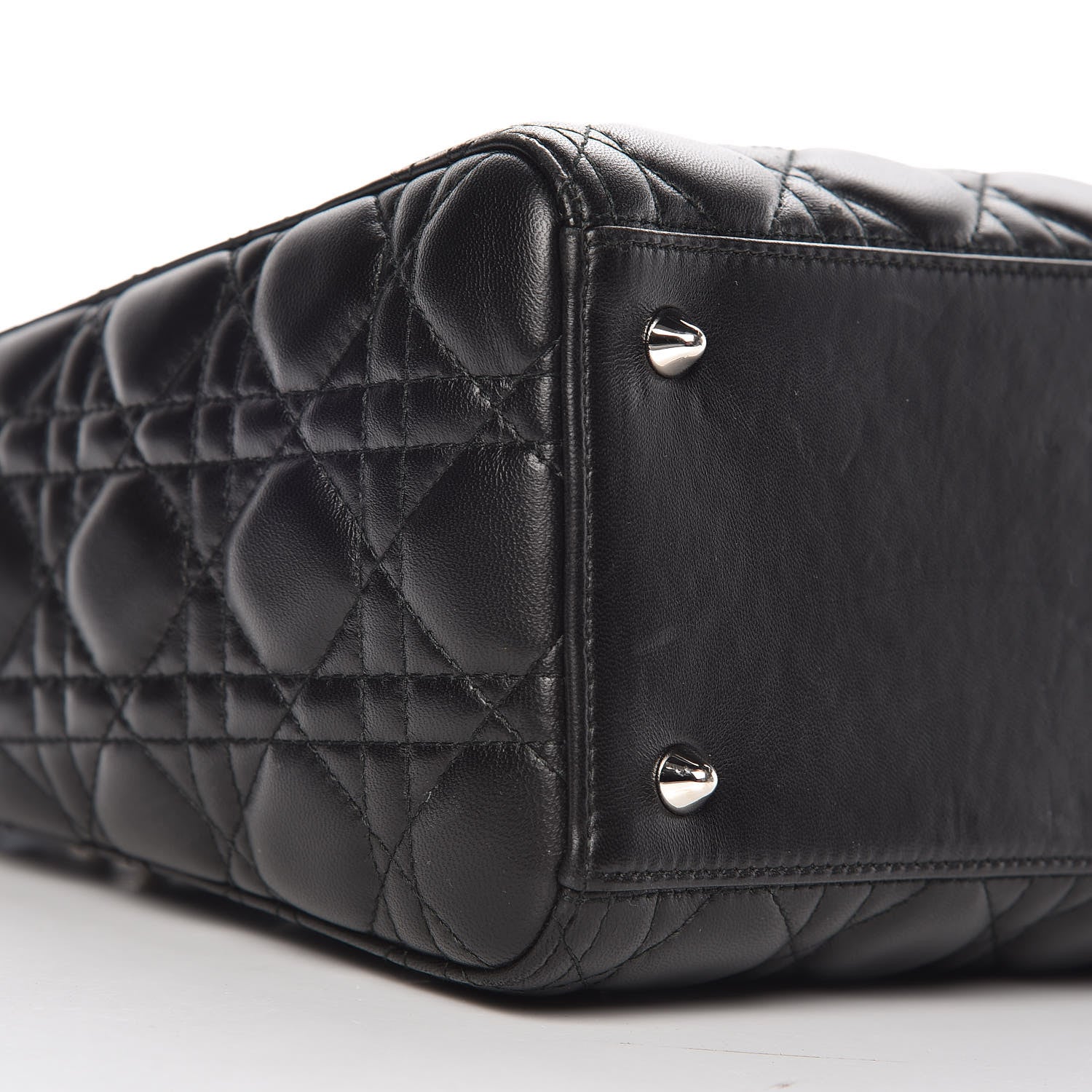 Christian Dior Lambskin Cannage Medium Lady Dior Black 6 of 14