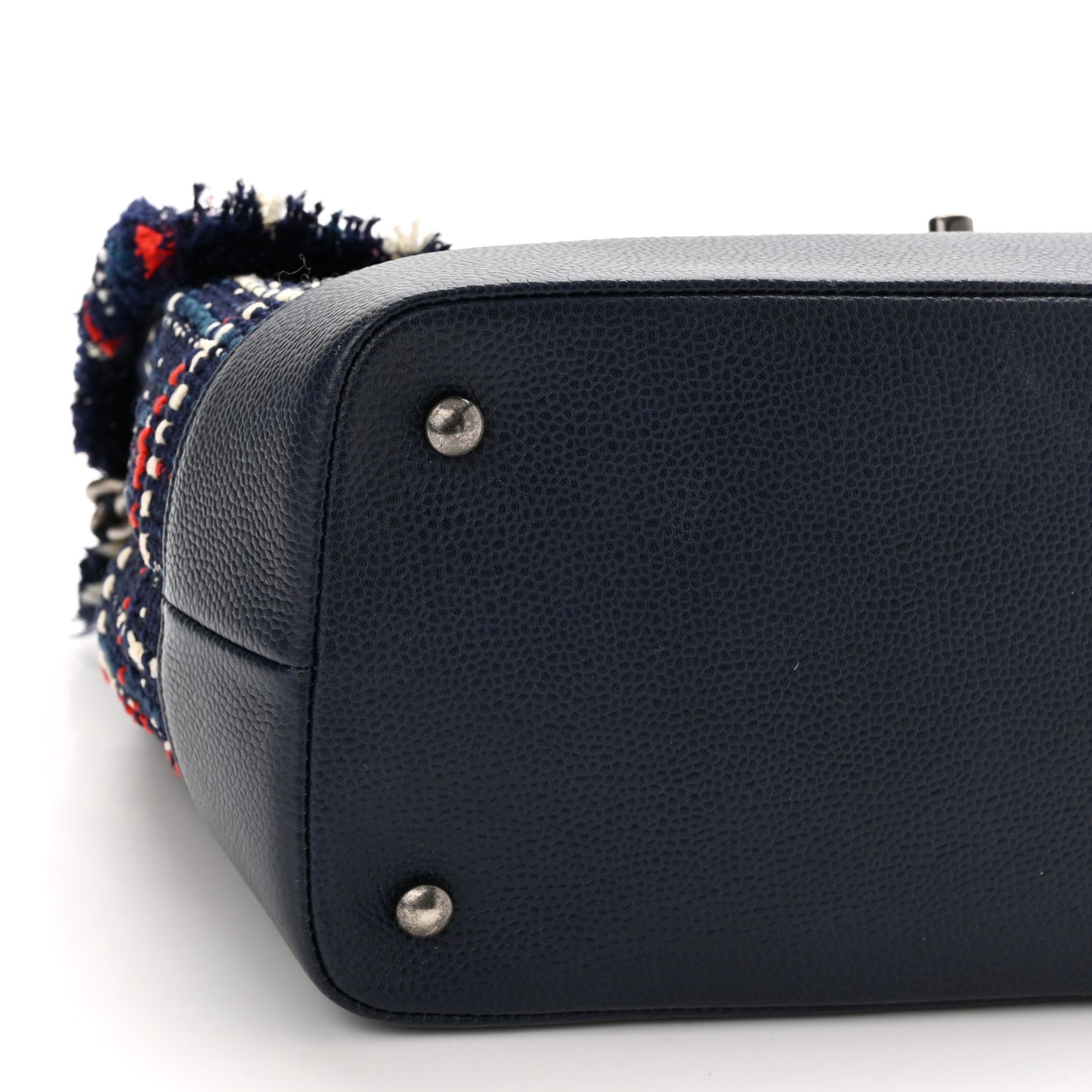 Tweed Trip Top Handle Flap Navy