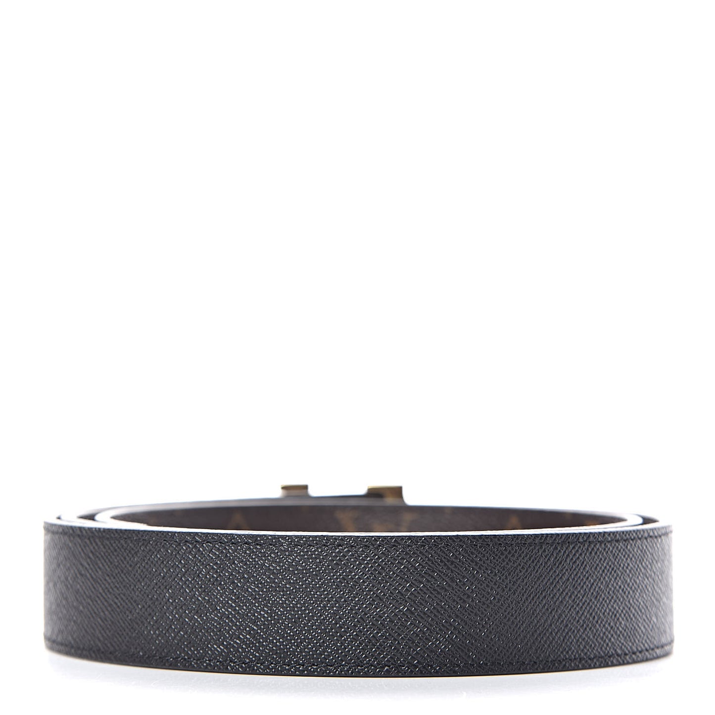 Calfskin Monogram 30mm LV Initiales Reversible Belt 90 36 Black