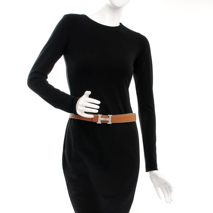 Hermes Box Taurillon Clemence 32mm H Belt 80 Black Gold 2 of 12