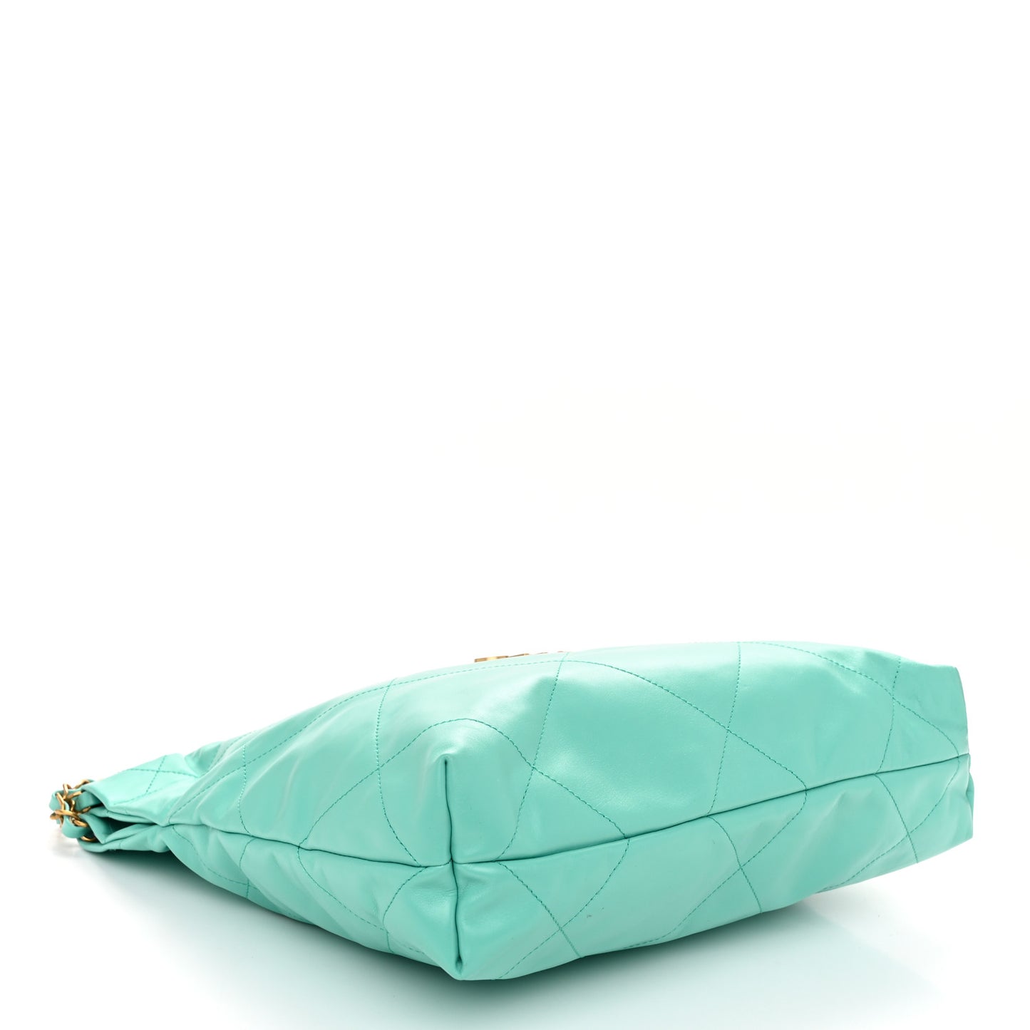 Shiny Calfskin Quilted Small Chanel 22 Light Blue